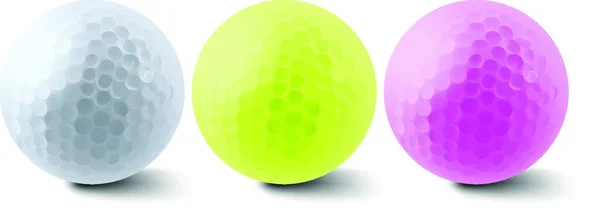 Golf Balls Vector Illustration Simple Design — Stock Vector