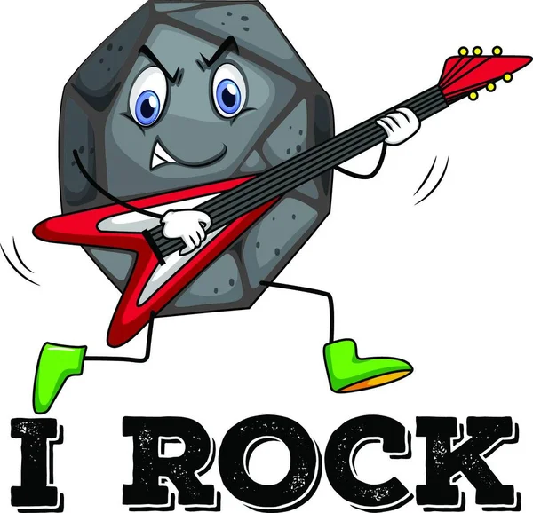 Rock Ster Vector Illustratie Eenvoudig Ontwerp — Stockvector