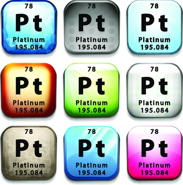 Het Platinum Element Eenvoudige Vector Illustratie — Stockvector