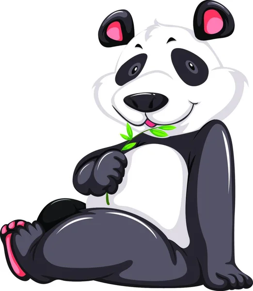 Illustration Vectorielle Ours Panda Mignon — Image vectorielle