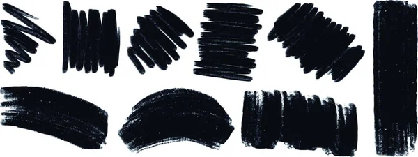 Black Scribbles Wektor Ilustracja Prosta Konstrukcja — Wektor stockowy