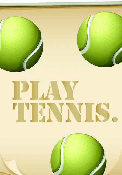 Palline Tennis Illustrazione Vettoriale Design Semplice — Vettoriale Stock