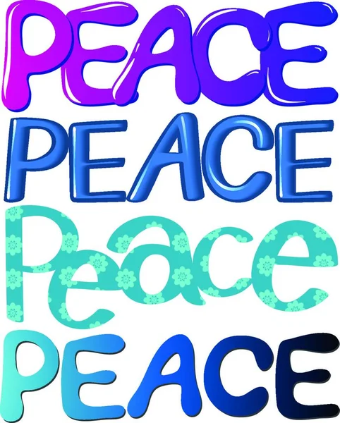 Peace Simple Vector Illustration — Vetor de Stock