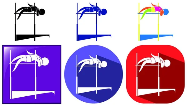High Jump Icon Many Designs — стоковый вектор