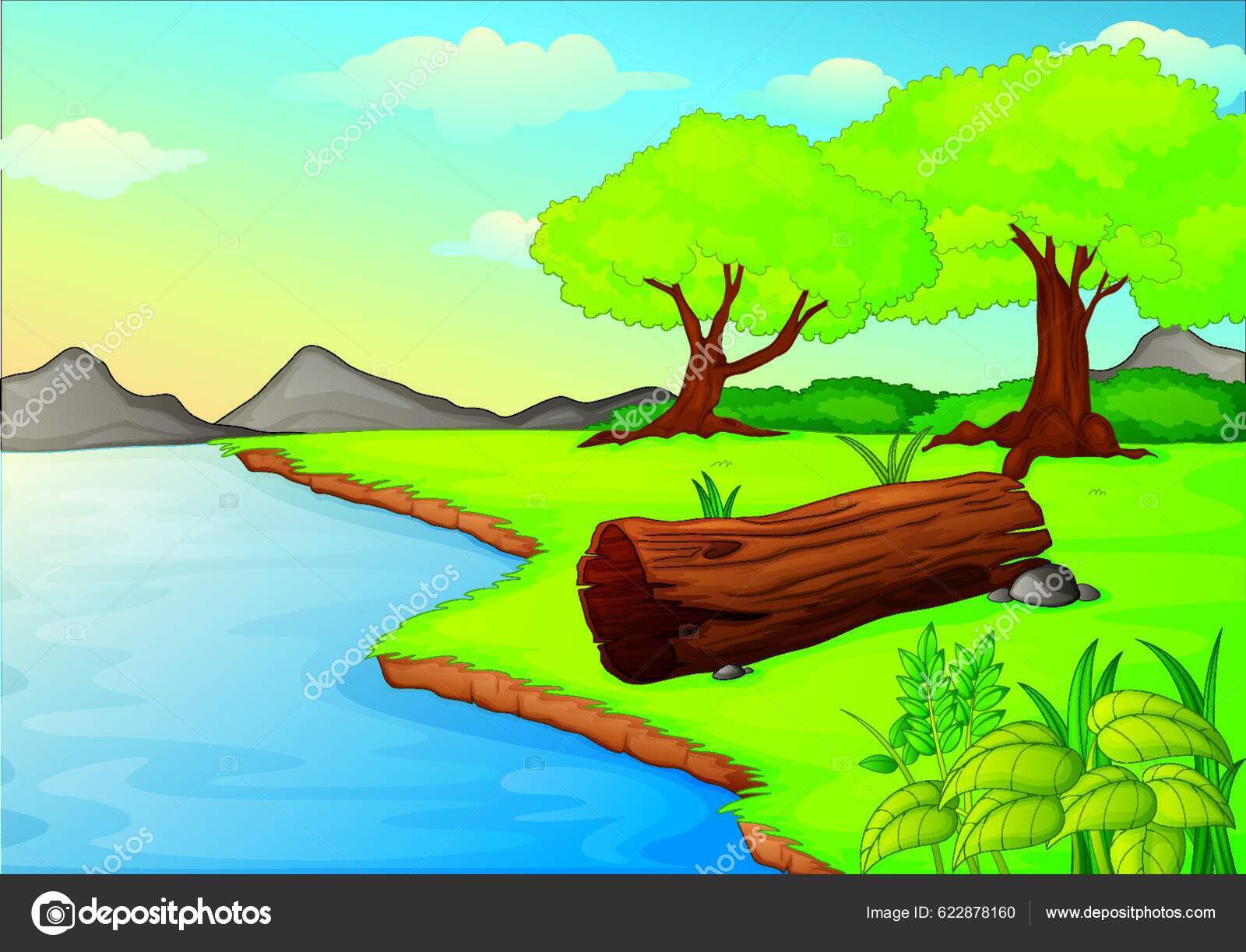 Illustration River Stock Vector by ©YAY_Images 622878160