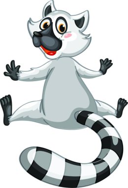 Bay Lemur, vektör illüstrasyonu basit tasarım