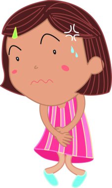 küçük kız vektör çizim