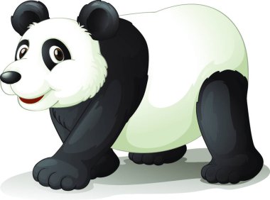 panda karakter vektör illüstrasyonu 