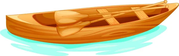Boot Auf Dem Wasser Vektor Illustration — Stockvektor