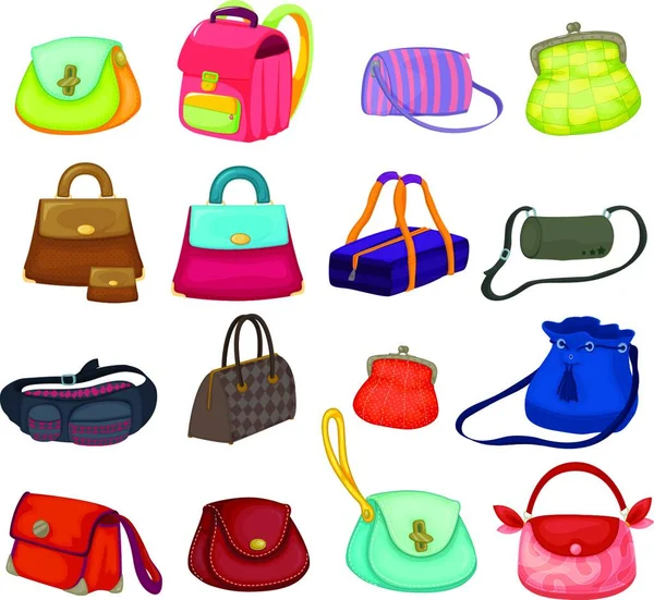 Bags Series Vector Illustration Simple Design — Stock Vector