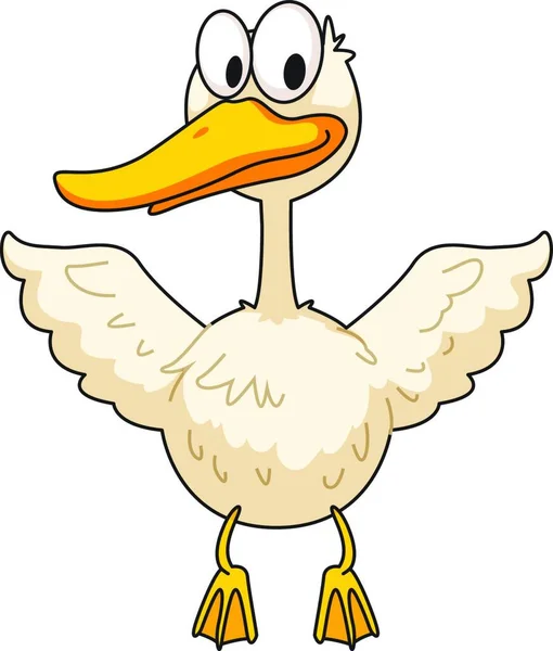 Funny Ducky Vector Illustration — Stock Vector