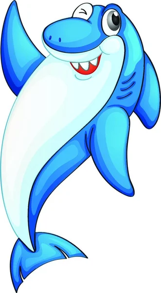 Illustration Vectorielle Requin Comique — Image vectorielle