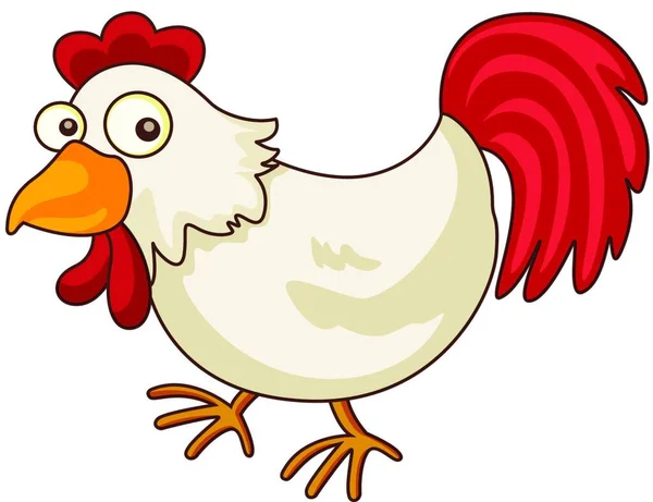 Chicken Cartoon Vector Illustration — Stock Vector