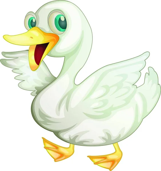 Duck Character Vector Illustration — 스톡 벡터