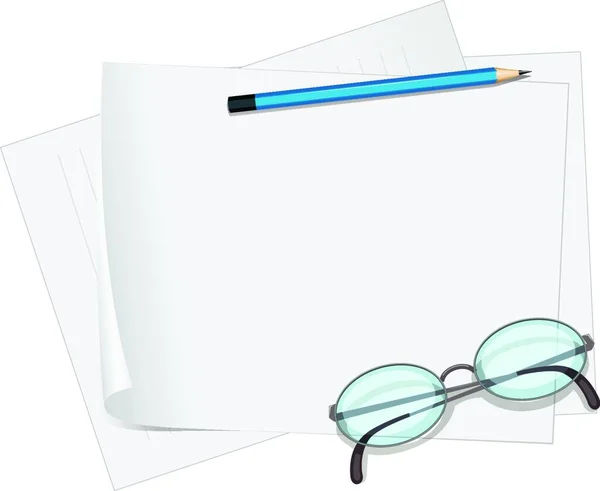 Gözlükler Kağıt Modern Vektör Çizimi — Stok Vektör