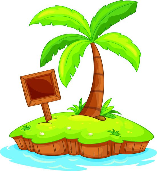 Island, travel    vector illustration 