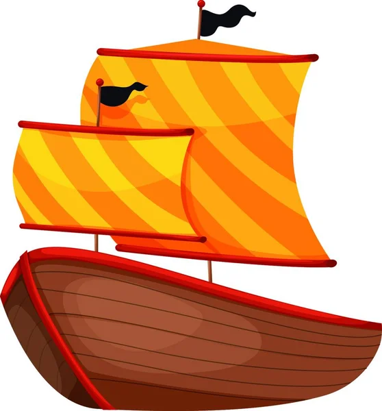 Pirate Ship Vector Illustration — Stock Vector