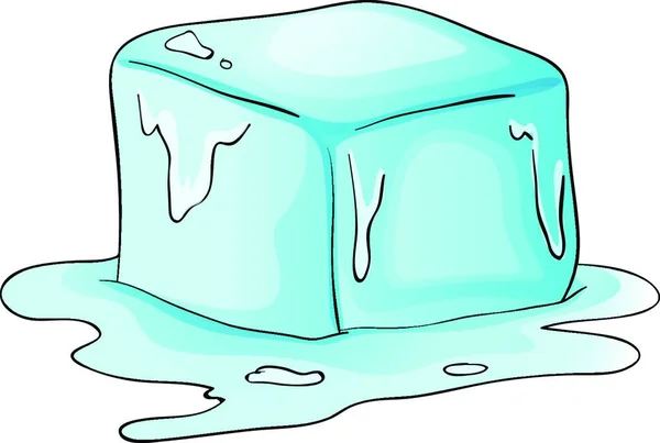 Vektorová Ilustrace Kostky Ledu — Stockový vektor