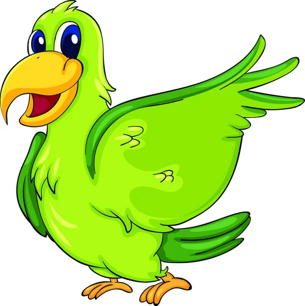 Papagaio Bonito Ilustração Vetorial Colorido — Vetor de Stock