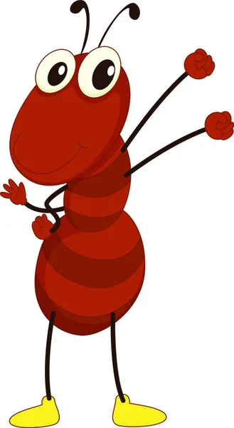 Insecto Simple Ilustración Del Vector Hormigas — Archivo Imágenes Vectoriales