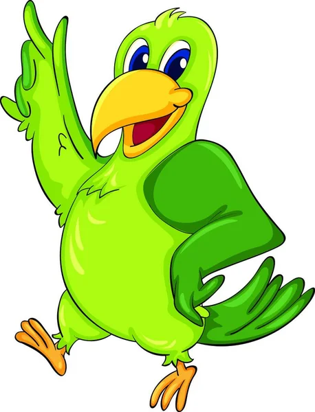 Papagaio Bonito Ilustração Vetorial Colorido — Vetor de Stock