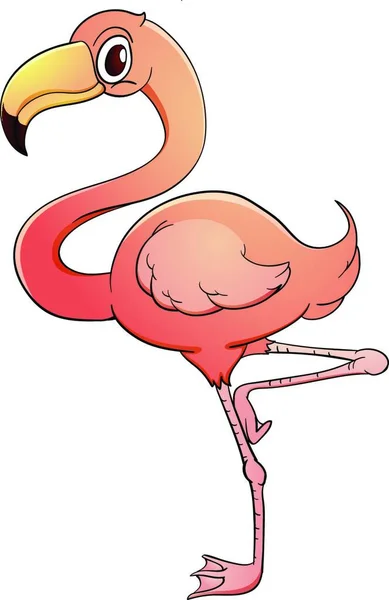 Flamingo Icon Vektor Illustration — Stockvektor