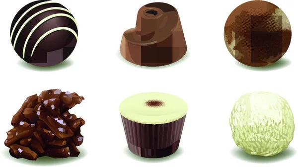 Ilustración Los Chocolates — Vector de stock