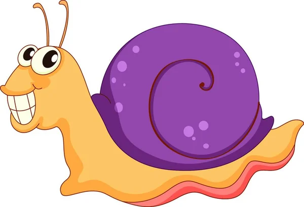 Comical Creature Snail Vector Illustration — Stock Vector