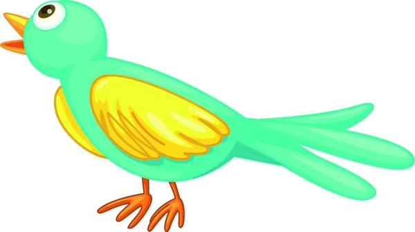 Illustrazione Vettore Uccello Verde — Vettoriale Stock