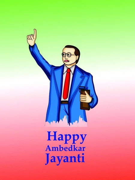 Illustration Indian Jurist Ambedkar Jayanti Background — Archivo Imágenes Vectoriales