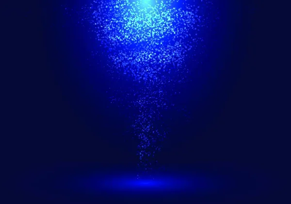 Студія Освітлення Пил Темно Синьому Фоні — стоковий вектор
