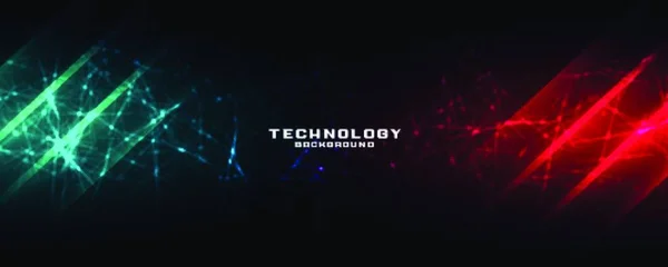 Banner Tecnologico Con Rete Mesh — Vettoriale Stock