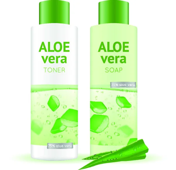 Aloe Vera Water Background — Stock Vector