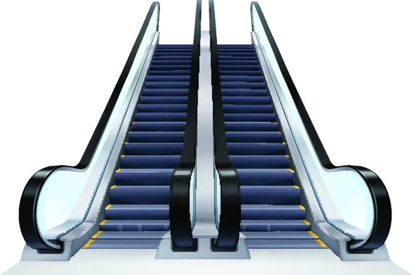 Para Cima Para Baixo Conjunto Escadas Rolantes — Vetor de Stock