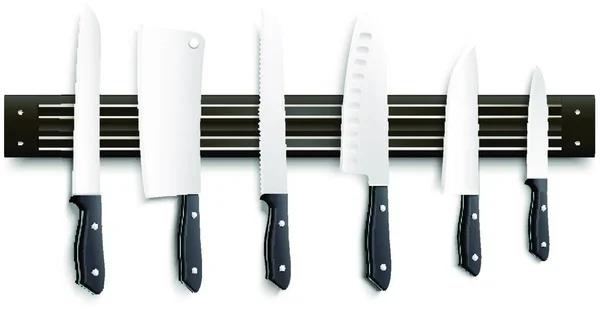 Couteaux Sur Bande Magnétique Illustration — Image vectorielle