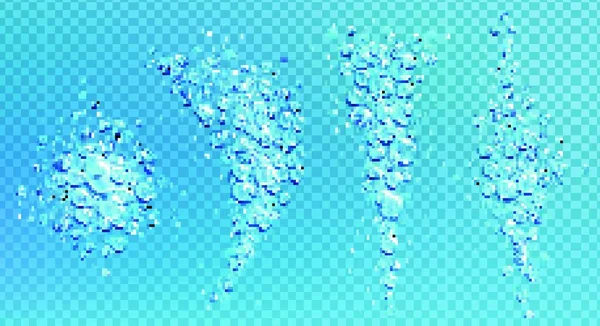 Vzduchové Bubliny Šumivá Šumivá Voda Vodní Pohyb — Stockový vektor