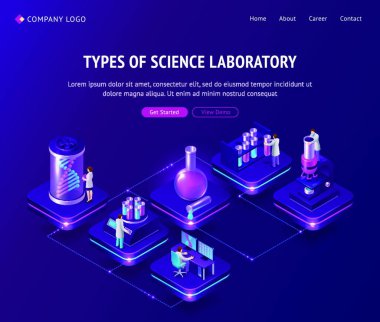 Aşı geliştirme laboratuarı izometrik iniş