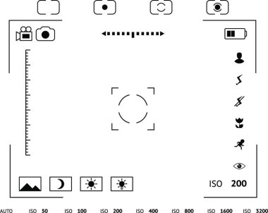 Kamera görüntüleyici vektör resimlemesi