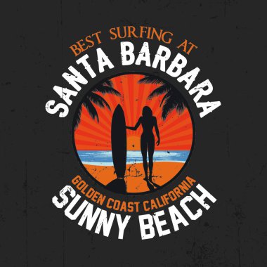 En İyi Sörf Posteri vektör çizimi