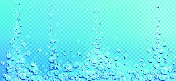 Bolhas Água Efervescente Fizz Movimento Aquático — Vetor de Stock