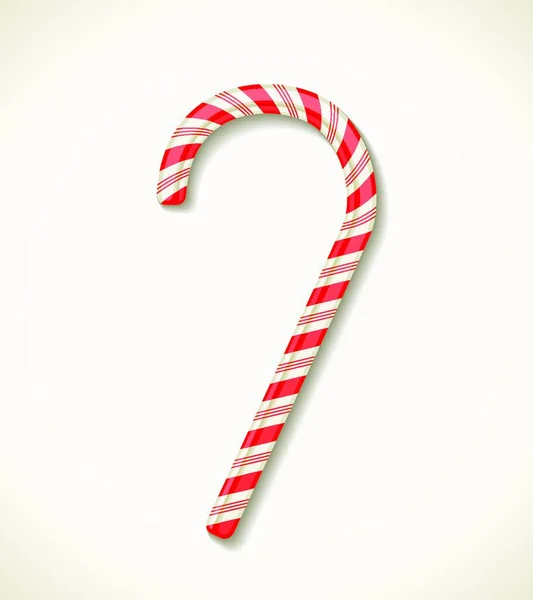 Vector Candy Cane Isolated White — Stock Vector