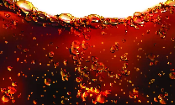 含有气泡的可乐 苏打水或啤酒 — 图库矢量图片