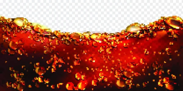 Bulles Air Cola Soda Bière Frontière Eau — Image vectorielle