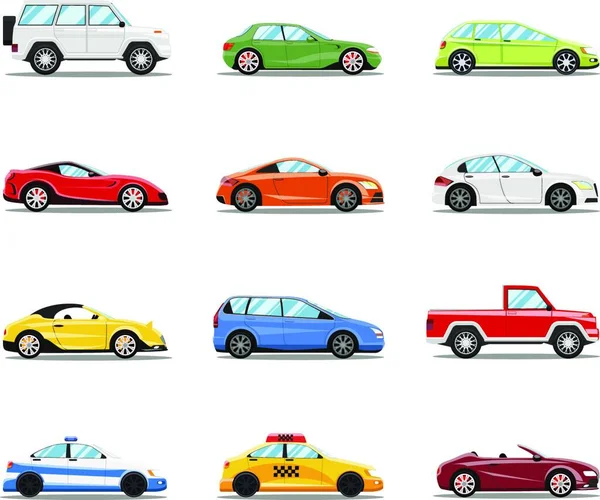 Εικονίδια Αυτοκινήτων Διανυσματική Απεικόνιση — Διανυσματικό Αρχείο