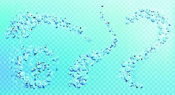 Air Bubbles Effervescent Water Fizz Aqua Motion — Stock Vector