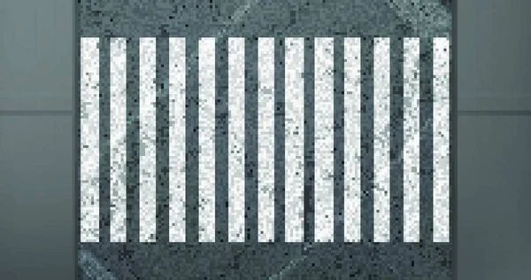 Sidewalk Και Διάβαση Πεζών Στην Κορυφή Του Δρόμου Αυτοκίνητο Άποψη — Διανυσματικό Αρχείο