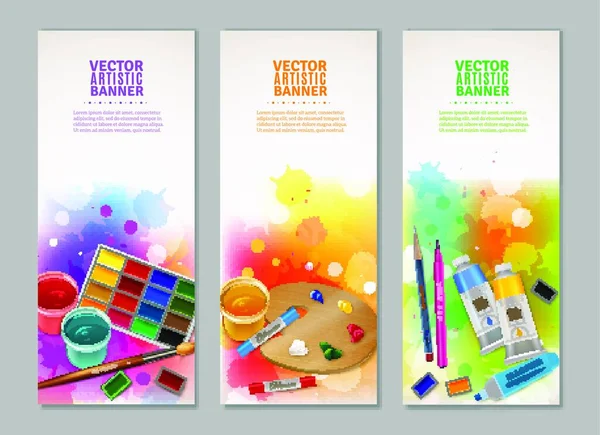 Colorful Banners Set Vector Templates Web Design — Stock Vector