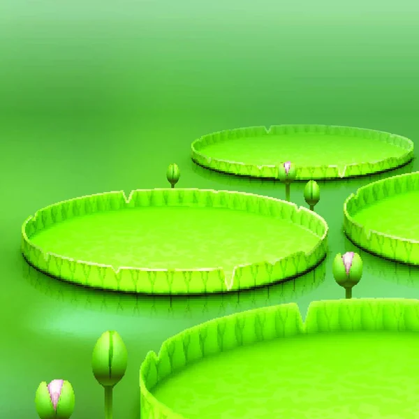 Illustration Vectorielle Water Lily Pad — Image vectorielle
