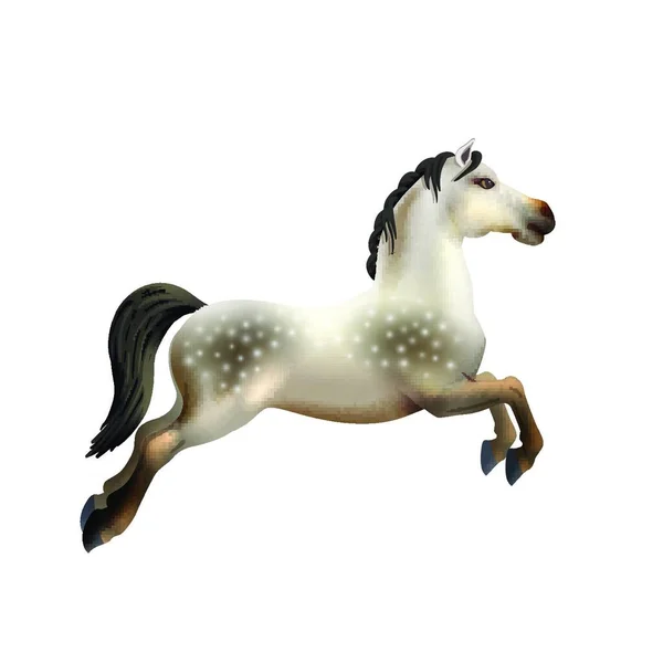 Карусельський Кінь Ізольований Векторний Малюнок — стоковий вектор