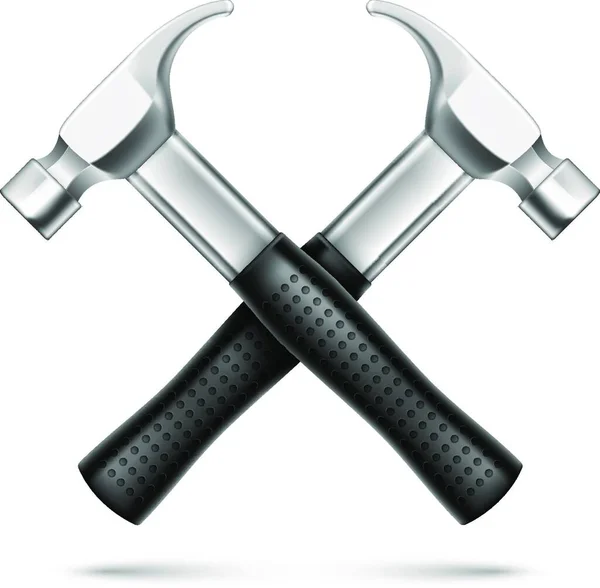 Crossed Hammers Vector Illustration — Stock Vector